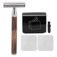 thumbnail image 2 of Bamboo Silver Razor Manual Old Fashioned Razor Mens Razor Set Including Razor Blade Recycling Box and Razor Holder, 2 of 4