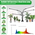 thumbnail image 5 of Grow Lights for Indoor Plants,168 LEDs Clip Plant Lights, Full Spectrum LED Plant Growing Lamps with Flexible Gooseneck, 3/9/12H Timer, 3 Spectral Modes, 10 Dimmable Levels, 4 Head, 5 of 6