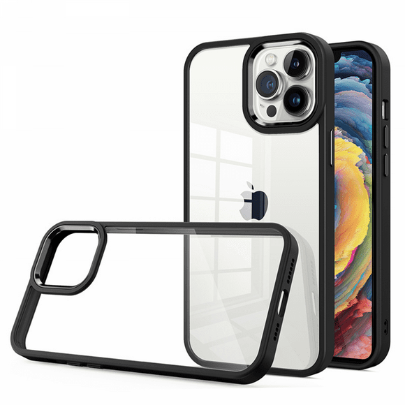 For iPhone 11 pro max Case, Full Body Case, Shockproof Case Metal Camera Frame Shockproof Phone Case (Black)