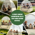 thumbnail image 5 of Widened transparent PVC tent, easy to install and fold camping shed, suitable for 1-3 people, 7x4x6.5 feet windproof and cold proof tent, can be used for fishing, watching games, and outdoor camping, 5 of 7
