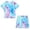 0-Mint Green&112, variant on Tiijoy Toddler Girls Athletic Outfits Tie Dyed Short Sleeve Tshirt Shorts Set, Sizes 2-3