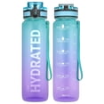 thumbnail image 1 of Botella de agua Sahara Sailor de 950 ml con marcador de tiempo Tritan sin BPA, 1 of 7