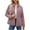 Hot Pink, variant on Womens Baggy Puffer Jacket Lightweight Button Down Quilted Jackets Winter Long Sleeve Tunic Outwear Coats With Pockets
