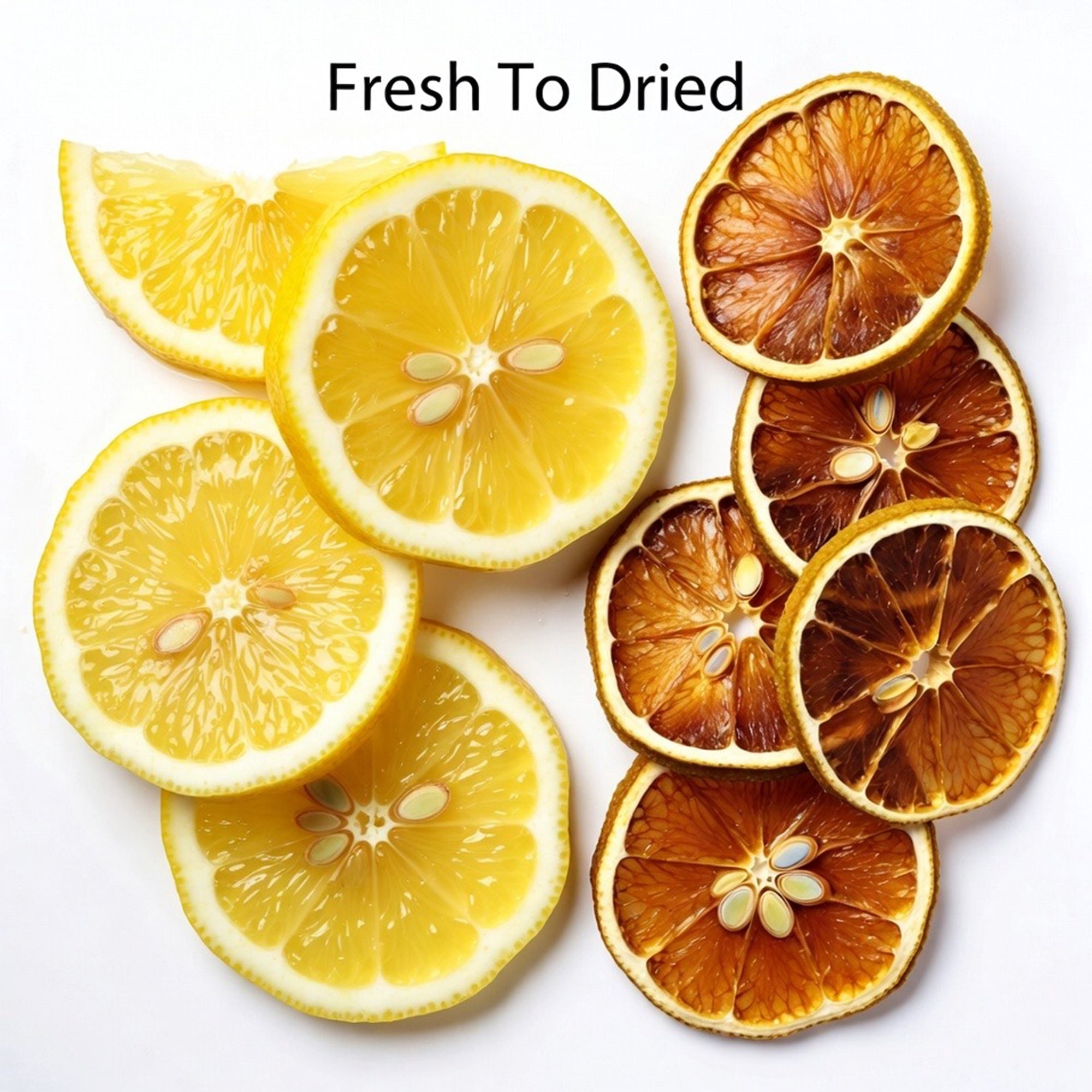 Dried Lemon Slices Dehydrated Crispy Yellow Lemon No Sugar Added Single Ingredient Made in USA