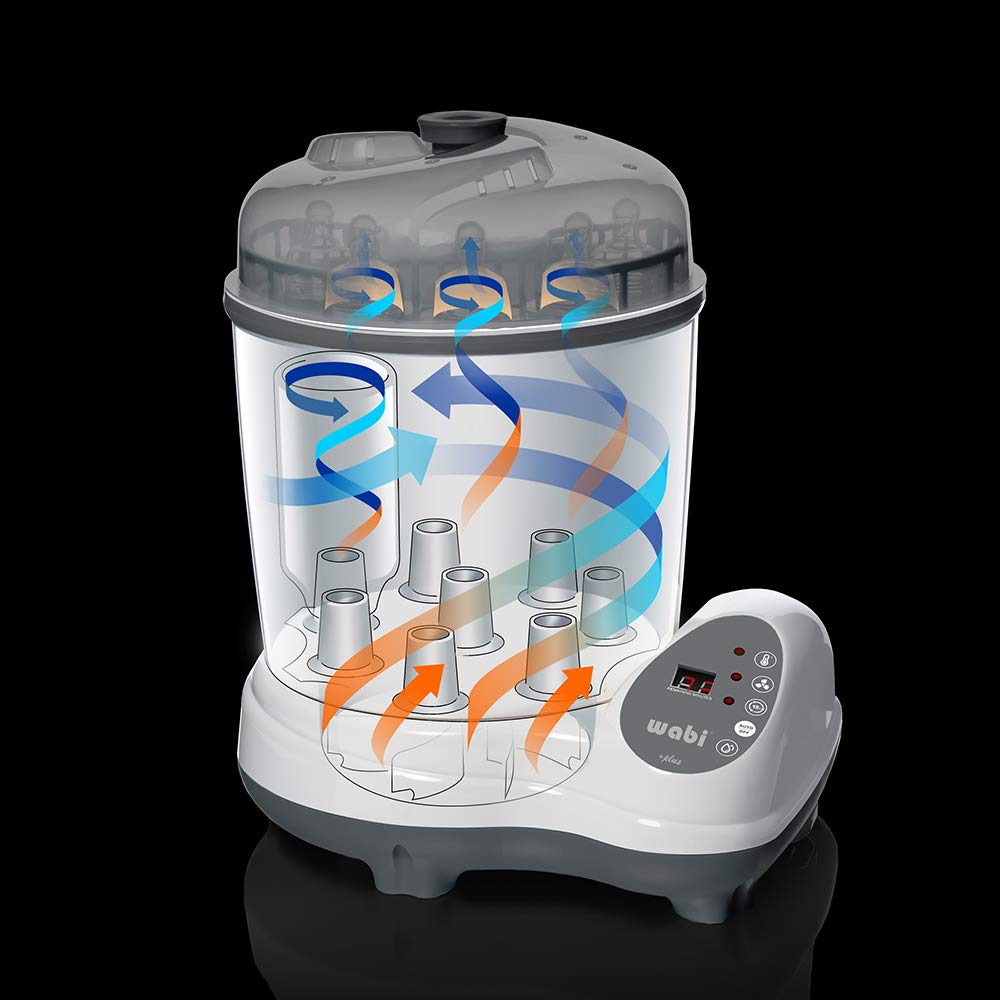 Wabi Baby Electric Steam Baby Bottle and Breast Pump Part Sterilizer and Dryer Gray WA-8811N