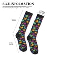 thumbnail image 2 of Lsque Colorful Dinosaur Pattern Sport Compression Socks for Men & Women 15-20 mmHg Knee High Nurse Pregnant Running Medical and Travel Athletic, 2 of 6