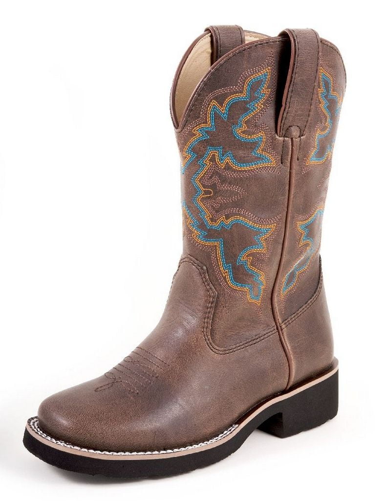 Roper Western Boots Boys Kids Riderlite2 Brown 0901818000121 BR