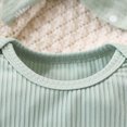 thumbnail image 6 of NOLDARES Newborn Baby Girl Clothes Infant Romper Fall Winter Outfits Gifts for Girls Cute Bell Bottoms Pant Sets 3Pc(Light Green,12-18 M), 6 of 9