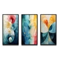 thumbnail image 2 of Designart "Circular Harmony Contemplating Divinity VI" Modern Geometric Framed Wall Art Set Of 3 - Turquoise Abstract Frame Gallery Set For Office Decor, 2 of 6
