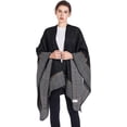 thumbnail image 3 of BRILLAR Capa Poncho de Punto de Gran Tamaño para Mujer - Chal de Invierno de Moda, 3 of 5