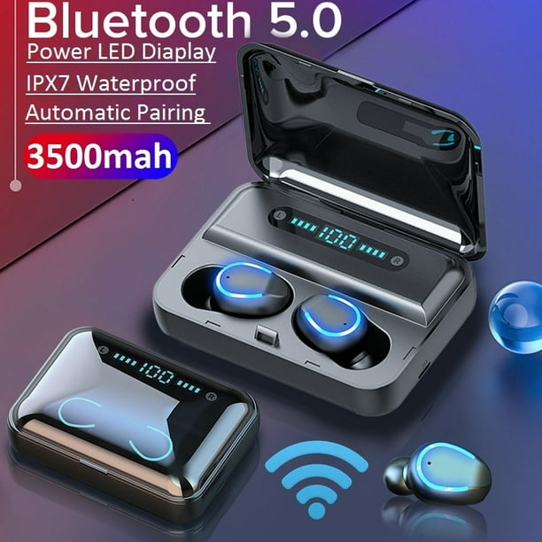 Tws 3500mah Bluetooth 5 0 8d Hifi Cvc8 0 Noise Cancelling Waterproof Headphones Deep Bass Sound Cordless Bank Dual Headsets With Power Bank Chaging Case Walmart Com Walmart Com