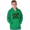 thumbnail image 5 of Speak Fluent Movie Quotes Classic Zip Up Hoodie Men's Women's Brisco Brands 5X, 5 of 6