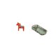 thumbnail image 5 of Figura decorativa de caballo Dalecarlian sueco, ideal para decoración del hogar y estantería. Incluye bandeja para servir alimentos, bandeja para frut, 5 of 8