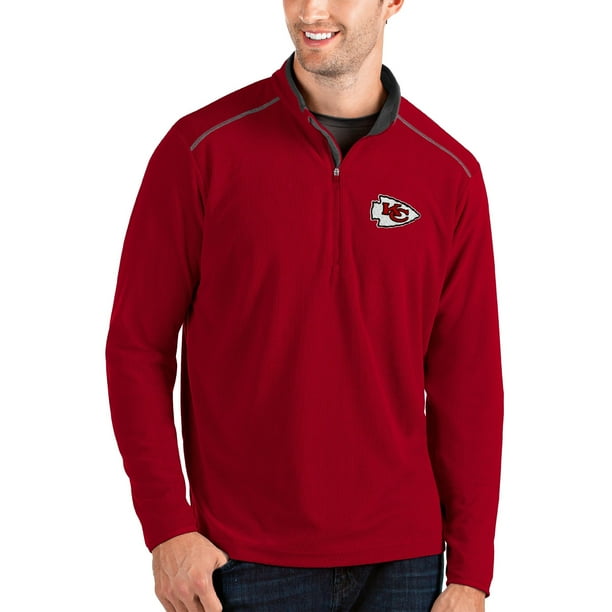 Kansas City Chiefs Antigua Glacier Quarter-Zip Pullover Jacket - Red/Gray - Walmart.com