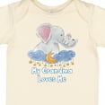thumbnail image 4 of Inktastic My Grandma Loves Me Cute Elephants Clouds Moon and Stars Boys or Girls Baby Bodysuit, 4 of 5