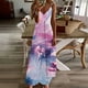 thumbnail image 1 of Puntoco Vestidos Mujer Verano Vestido Sling Verano Sin Mangas Impreso Cuello En V Sexy Casual Vestido Largo Maxi, 1 of 5