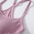 thumbnail image 4 of Womens U Neck Shapewear Built-in Bra Tank Top High Strechy Slim Fit Compression Camisole Workout Tops, Sleeveless Gym Athletic Yoga Tops(Pink,L), 4 of 7