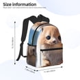 thumbnail image 5 of Gukieu Cute Guinea Pig Sea Print Backpack, Waterproof Backpack with Adjustable Shoulder Straps, Suitable for Campus, Business, Travel, Unisex, 5 of 6