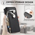thumbnail image 6 of for Samsung Galaxy S25 Ultra Phone Case, Detachable Magnetic Wallet, Card Slot Pocket Zipper Retro PU Leather Flip Folio Case Compatible with Kickstand Magsafe for Samsung Galaxy S25 Ultra, Black, 6 of 6