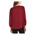 thumbnail image 2 of Alfani Womens Ruffled Blouson Blouse Red XL, 2 of 2