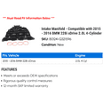 thumbnail image 2 of Intake Manifold - Compatible with 2015 - 2016 BMW 228i xDrive 2.0L 4-Cylinder, 2 of 2