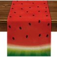thumbnail image 1 of Camino de Mesa Decorativo de Verano 33 x 180 CM (Sandía), Camino de Mesa de Arpillera para Bodas, Verano, Otoño, Festival, Decoración de Fiestas al Aire Libre, 1 of 4