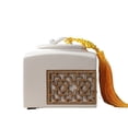 thumbnail image 1 of Grande Boîte à Thé en Céramique avec Pompon Pot de Rangement Scellé Chinois Ajouré, 1 of 6