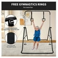 thumbnail image 6 of Black Multi-Functional Adjustable Height Children's Horizontal Gymnastic Bar With Bear Rings, 6 of 9