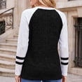 thumbnail image 3 of hotojiny Long Sleeve Shirts for Women Lightweight Sweaters Fall Outfits Color Block Winter Clothing Dressy Casual Pullover(Black,Medium), 3 of 5