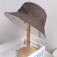 thumbnail image 4 of Homirary XXL Oversize Bucket Hat Reversible, Fisherman Sun Cap with Chin Strap, Travel Beach Outdoor Hat for Men & Women, Brown / Beige, 1 Pack, 4 of 5