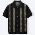 thumbnail image 2 of Sentmoon Tops Mens Plus Size Loose Turndown Collar Short Sleeve Breathable Casual Summer Outfits for Mens Button Down Workout Shirts for Men Delightful for Vacation M, 2 of 9