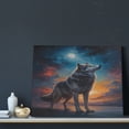thumbnail image 3 of Lsque Moonlit Night Sky Wolf Print Wall Art – Decorative Picture for Living Room, Bedroom, and Office (Horizontal), 3 of 6