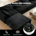 thumbnail image 4 of 78.8" Corduroy Boneless Loveseat Couch with Removable Cushion, Cloud sectional Sofa, No Assembly Required, Compression Sofa in a Box, DlY Combination for Living Room, 4 of 14