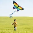 thumbnail image 3 of 57X20In Beach Kite for Flying Easy Butterfly Kite Blue Large Outdoor Game Toy with Handle and String for Families and Friends, 3 of 5