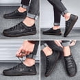 thumbnail image 6 of Mens Casual Dress Shoes Leather Sneakers Lightweight Comfortable Hand Made Flats Classic Shoes for Walking Business Working Office Travel Driving Footwear, 6 of 6