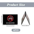 thumbnail image 2 of 6 pc Acrylic No Smoking Public Signs Tabletop Tent Sign Black 63x103.5x68.5mm, 2 of 6