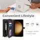 thumbnail image 3 of Artificial Leather Wallet Mobile Phone Case For Samsung S23 S23PLUS Zipper Flip Cover 2-in-1 Protective Case For Samsung S23ULTRTA Large Capacity Plug-in Card Protective Case For Samsung S22, S21, S21, 3 of 4