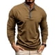 thumbnail image 1 of Ceisia Men Slim Fit Fashion Solid Color Long Sleeve Stand Collar Gift Zipper Casual Daily Party Wear Shirt Top, 1 of 7