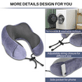 thumbnail image 7 of VIIWII Travel Pillow for Adults Memory Foam Lightweight Neck Pillows for Sleeping on Airplane Gray, 7 of 7