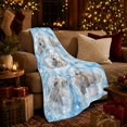 thumbnail image 3 of Polar Bear Family Winter Scene, Festive Holiday Scene, Warm Flannel Blanket for Cabin and Lodge with Detailed Artwork, Art Lovers Housewarming Gift, Playful Home Decor, 3 of 9