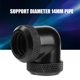 thumbnail image 1 of Conector de Tubo, PC Fitting de Refrigeración por Agua, Conector de Agua de Enfriamiento Líquido para PC, Accesorios de Refrigeración por Agua, Tubo Doble Giro Rápido 90° Codo(Negro) EOTVIA No, 1 of 8
