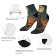 thumbnail image 5 of Fuzoiu Sunset Prairie Meditating Horse Print Adult Socks, Crew Moisture-wicking Socks, Unisex Cushion Crew Socks,Casual Sports Ankle Socks, 5 of 7