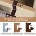 thumbnail image 6 of KES 2 Pack Over The Cabinet Towel Holder Fit 1" Thick, Kitchen Towel Holder for Cabinet, Over The Door Towel Bar with Extended Hooks, Brown, 6 of 10
