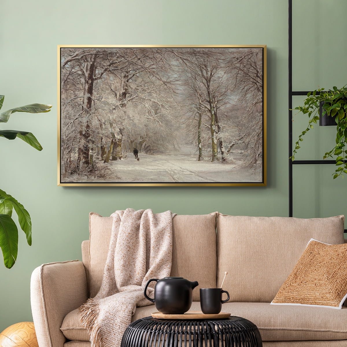 Vintage Landscape-CCLXXX By Wexford Home Framed in Gold Wood Gallery Wrapped Canvas 25 in. x 37 in.