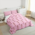 thumbnail image 3 of jejeloiu Happy New Year Queen Comforter Set,Christmas Nutcraker Soldier Bedding Sets,Girl Pink Bedding Comforter Set For Teens,Ultra Soft Home Decor Reversible,3pcs, 3 of 8