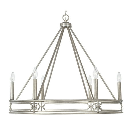 

Capital Lighting 443461 Merrick 6 Light 31 Wide Taper Candle Chandelier - Silver