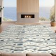 thumbnail image 2 of Design&I 4'x6' Ultra Soft Area Rug, That Horizontal Mediterranean Inspired Abstract Motif Ocean Couch None Fluffy Washable Non Shedding for Bedroom Living Room Home Office, 2 of 7