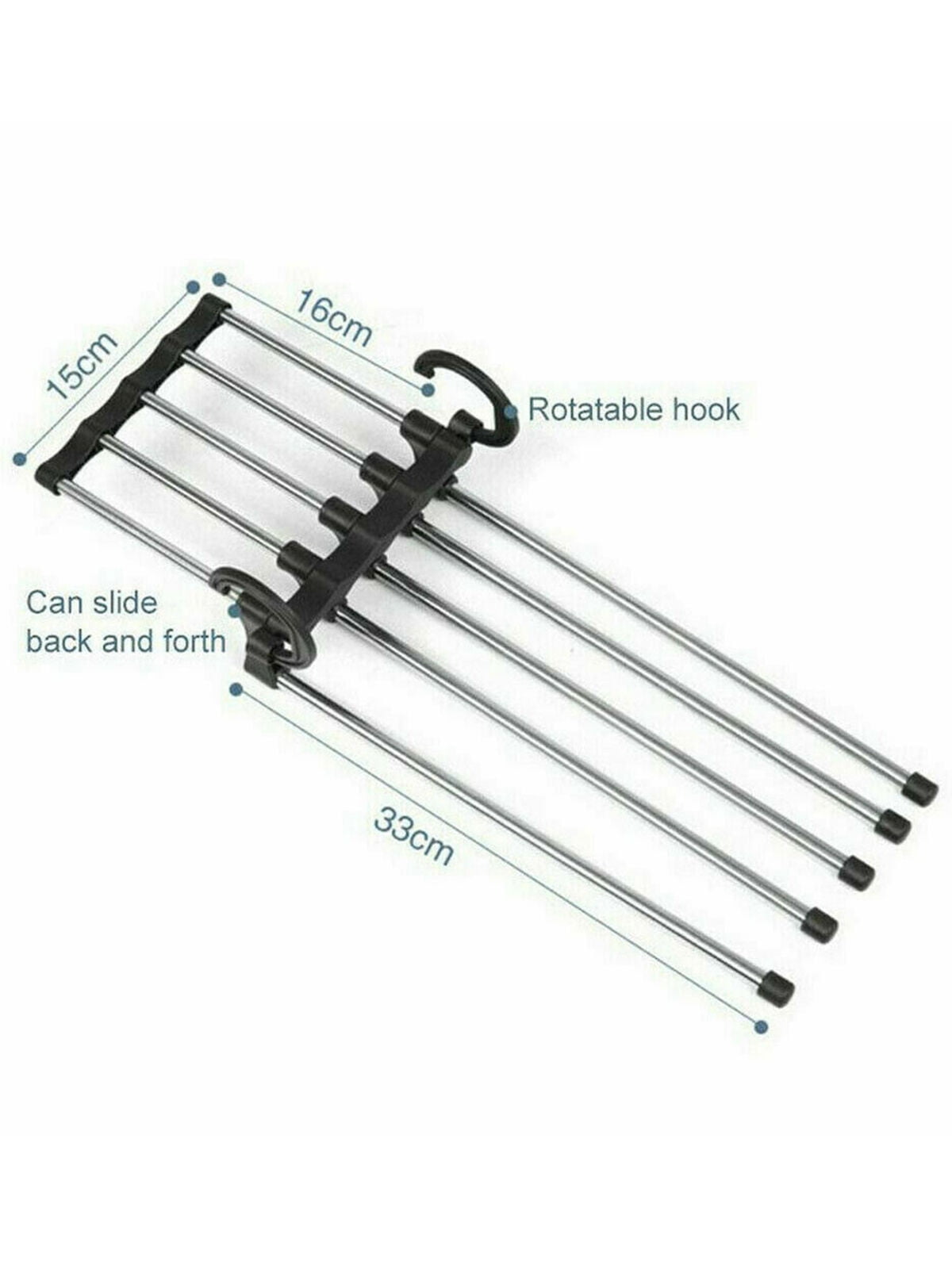 5 In 1 Scarf Tie Rack Magic Hanger Stainless Steel Multi-functional Pants Rack 