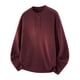 thumbnail image 1 of pstuiky camisas de hombre de manga larga, Camisas de hombre de color sólido con cuello redondo, botones, manga larga, capa base, informal, cálida, capa interior salir tops xl, 1 of 5