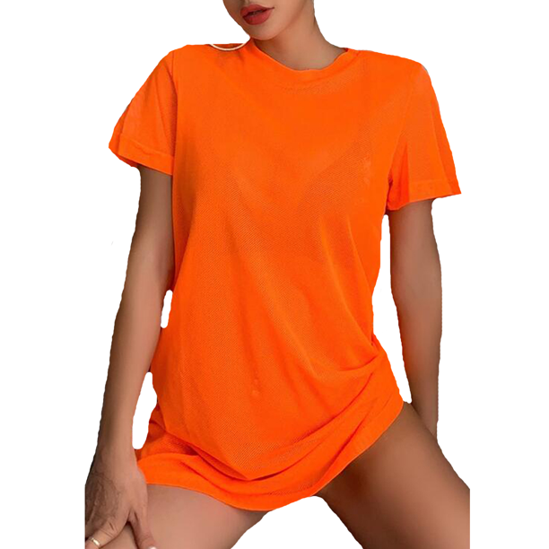 Pudcoco Women's Sheer Mesh Bikini Cover Up Swimwear Swimsuit Bathing